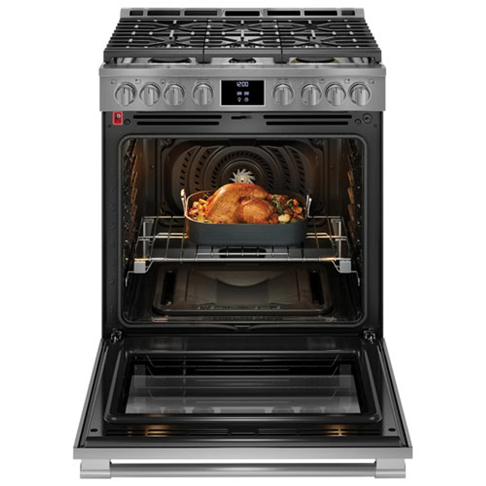 Frigidaire Pro 30" 6.0 Cu. Ft. True Convection 6-Burner Gas Air Fry Range (PCFG3080AF) - Stainless