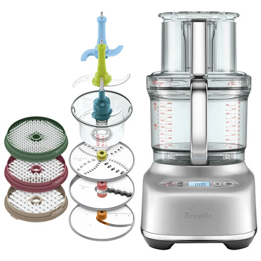 Breville Paradice Food Processor - 16-Cup - Brushed Stainless