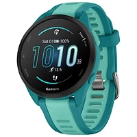 Montre GPS de 45 mm avec moniteur de fréquence cardiaque Forerunner 165 Music de Garmin - Moyen/Grand - Turquoise/Aqua