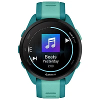 Montre GPS de 45 mm avec moniteur de fréquence cardiaque Forerunner 165 Music de Garmin - Moyen/Grand - Turquoise/Aqua