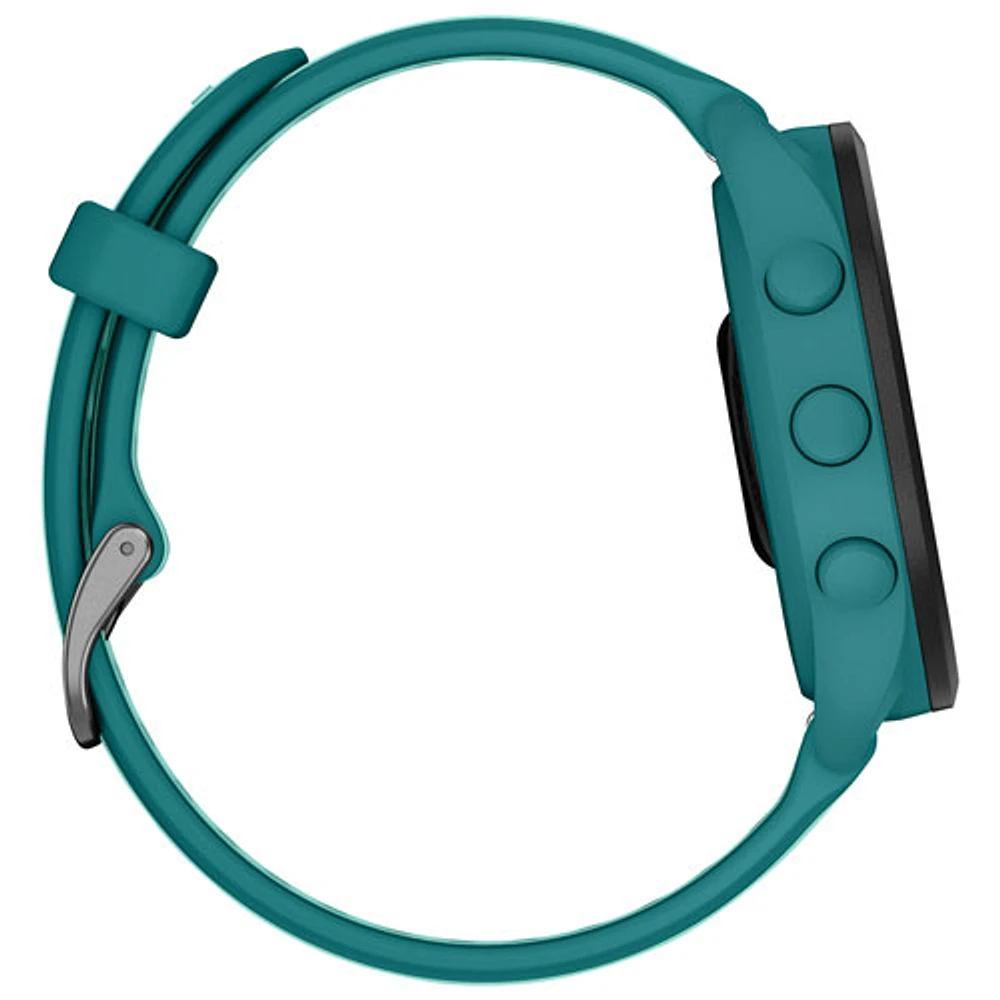 Montre GPS de 45 mm avec moniteur de fréquence cardiaque Forerunner 165 Music de Garmin - Moyen/Grand - Turquoise/Aqua