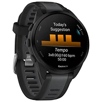 Garmin Forerunner 165 45mm Bluetooth Running Smartwatch - Medium / Large - Black/Slate Grey