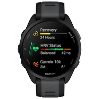 Garmin Forerunner 165 45mm Bluetooth Running Smartwatch - Medium / Large - Black/Slate Grey