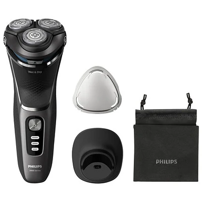 Philips Series 3300 Wet & Dry Electric Shaver (S3343/13) - Dark Black