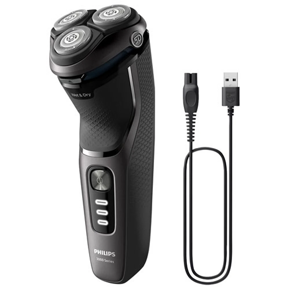 Philips Series 3300 Wet & Dry Electric Shaver (S3343/13) - Dark Black