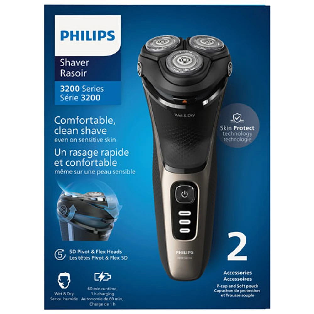 Philips Series 3200 Wet & Dry Electric Shaver (S3242/12) - Ash Gold