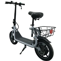 Delorean Seated Hybrid Electric Scooter (450W Motor / 27.85 km Range / 25 km/h Top Speed) - Grey