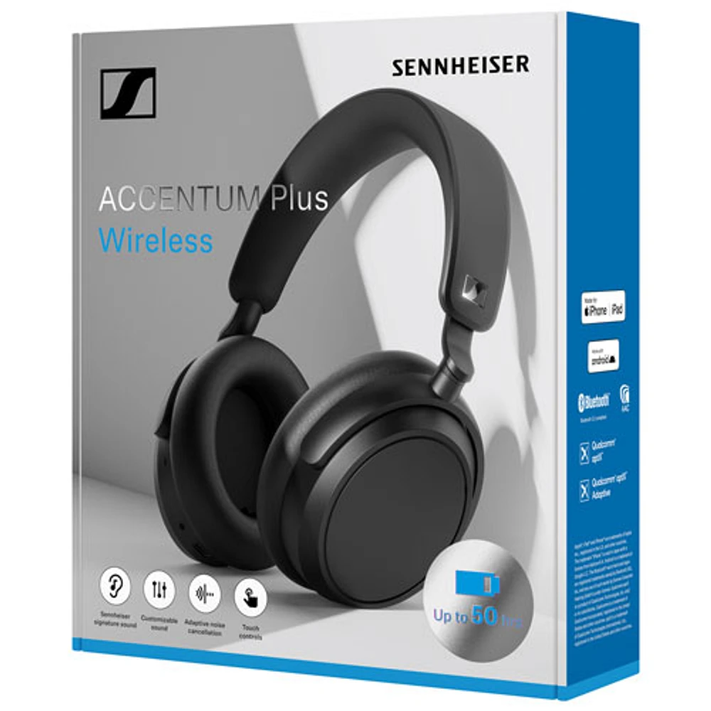 Sennheiser ACCENTUM Plus Over-Ear Noise Cancelling Bluetooth Headphones - Black