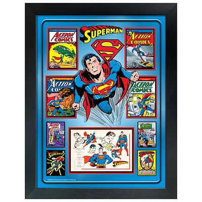 Collage encadré de Superman de Frameworth (34 x 26 po)
