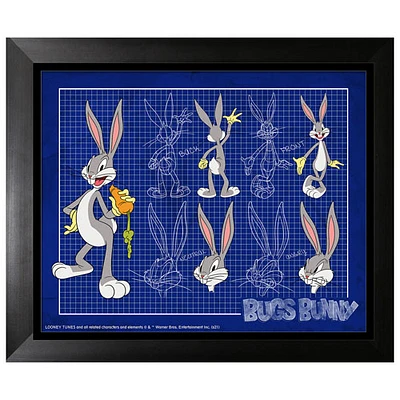 Collage encadré de modèles de Bugs Bunny de Frameworth (34 x 26 po)