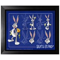 Collage encadré de modèles de Bugs Bunny de Frameworth (34 x 26 po)