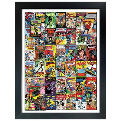 Collage encadré de couvertures de bandes dessinées DC Comics de Frameworth (26 x 34 po)
