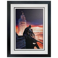 Impression encadrée en portrait Batman Skyline de Frameworth (26 x 34 po)