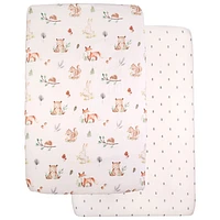 Nemcor 2-Piece Nursery Bedding - Mini Crib - Woodland