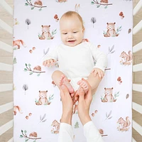 Nemcor 2-Piece Nursery Bedding - Mini Crib - Woodland