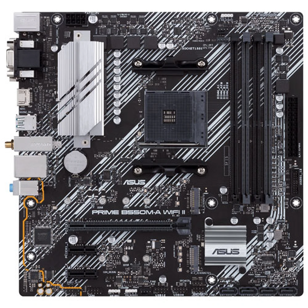 ASUS Prime B550M-A Wi-Fi II Micro-ATX AM4 Motherboard for AMD Ryzen 3000/4000/5000 Series CPUs