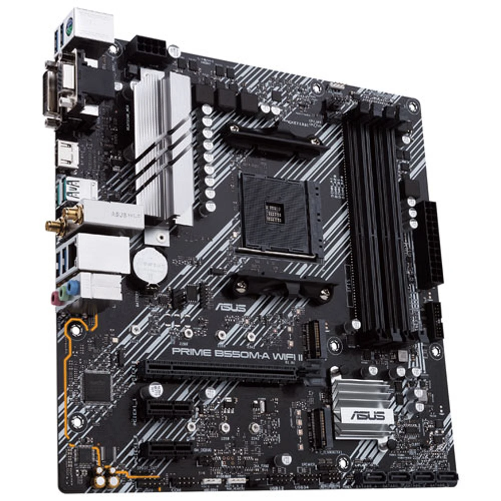 ASUS Prime B550M-A Wi-Fi II Micro-ATX AM4 Motherboard for AMD Ryzen 3000/4000/5000 Series CPUs