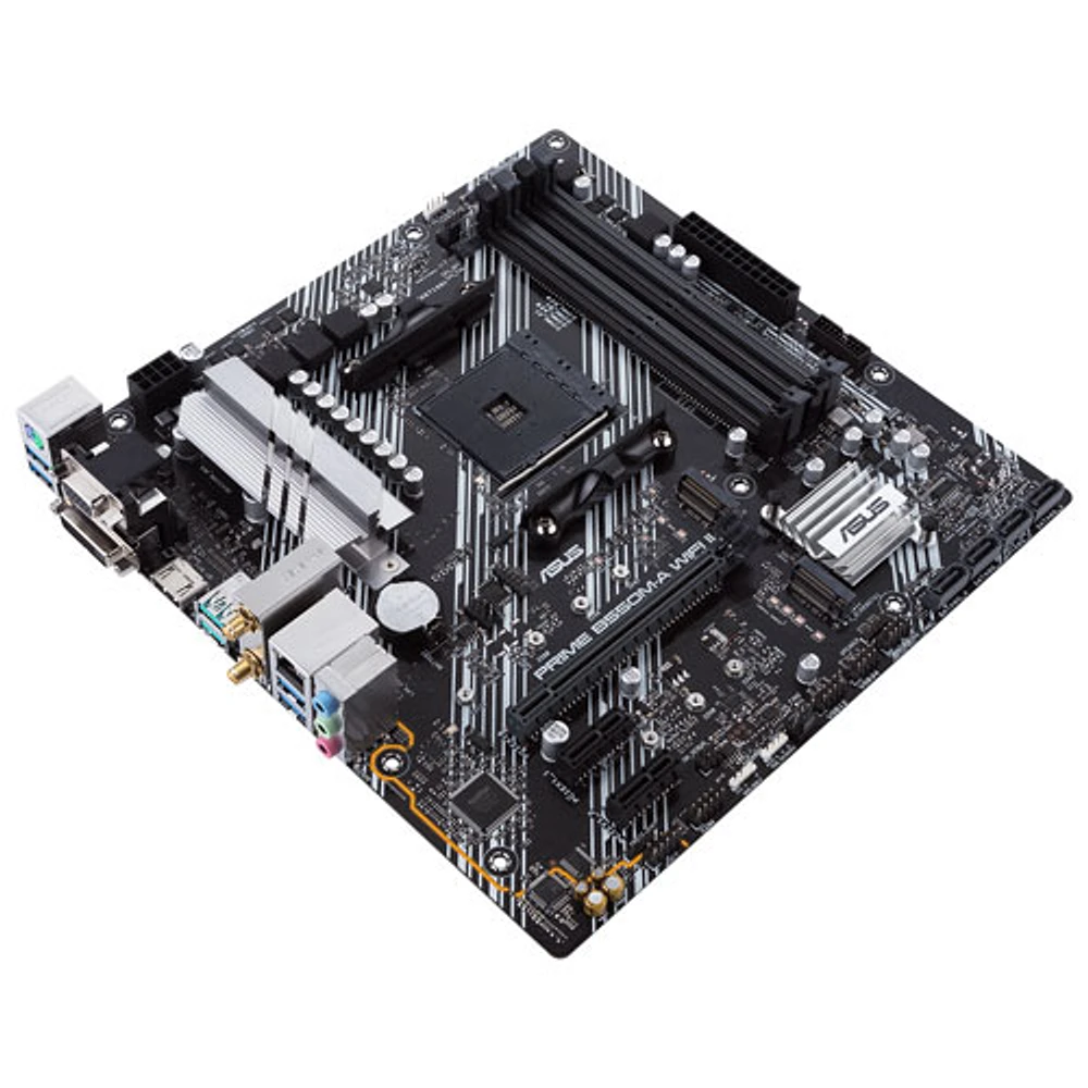 ASUS Prime B550M-A Wi-Fi II Micro-ATX AM4 Motherboard for AMD Ryzen 3000/4000/5000 Series CPUs