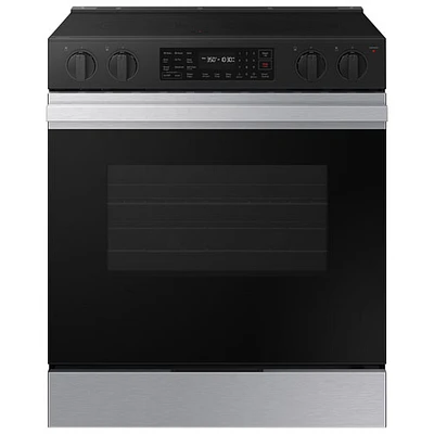 Samsung 30" 6.3 Cu. Ft. Fan Convection 5-Element Slide-In Electric Range (NSE6DG8310SRAC) - Stainless - Only at Best Buy