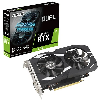 Carte graphique GDDR6 Dual GeForce RTX 3050 OC 6 Go d'ASUS