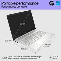 HP 15.6" Laptop - Natural Silver (Intel Core i5/512GB SSD/16GB RAM/Windows 11 Home)