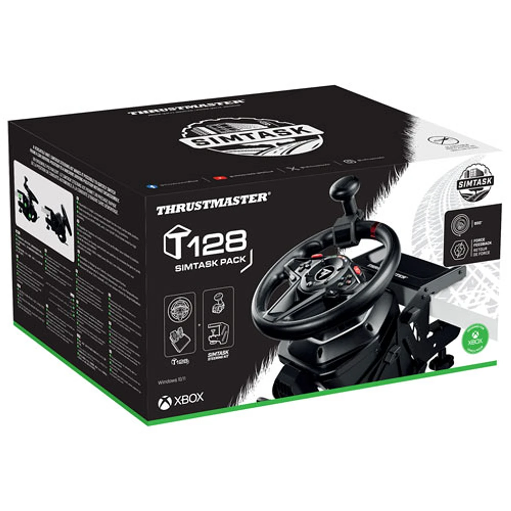 Thrustmaster T128 SimTask Racing Wheel & Magnetic Pedal Set for Xbox/PC