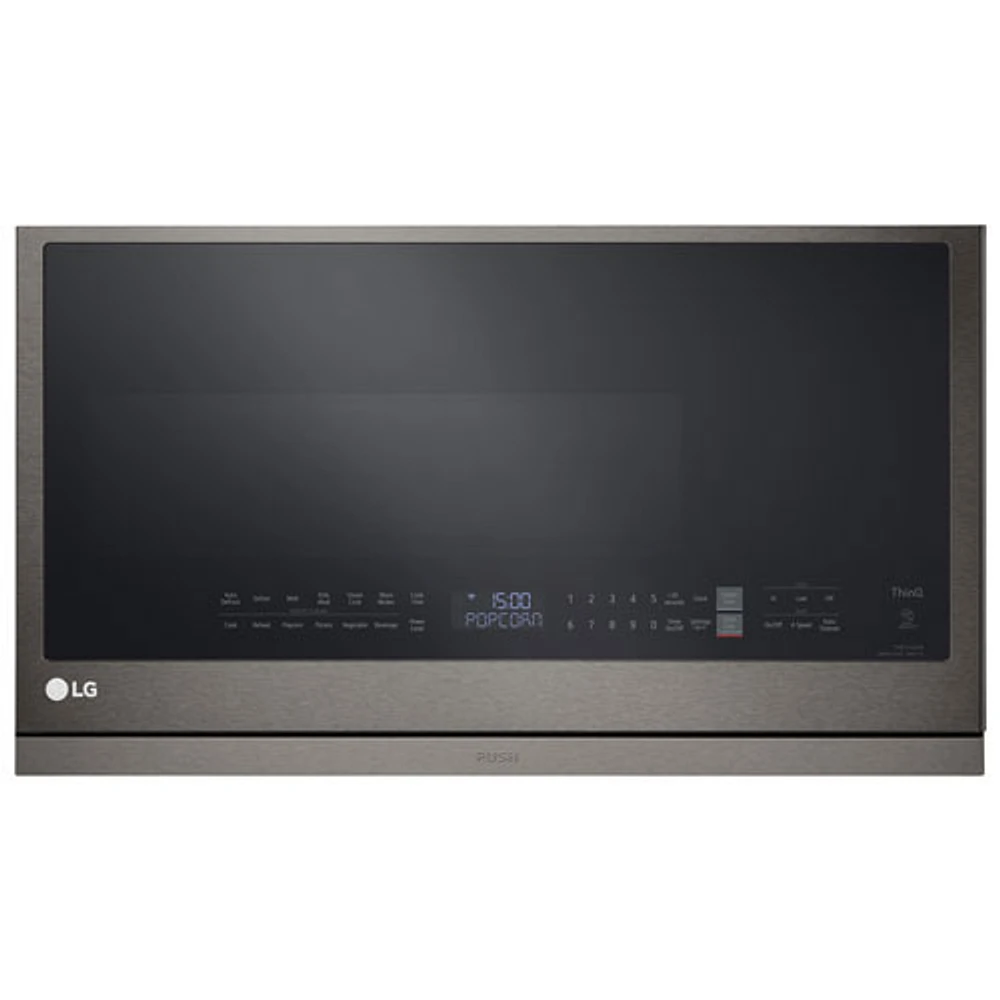 Open Box - LG Over-The-Range Microwave 2.1 Cu. Ft. - PrintProof Black Stainless Steel