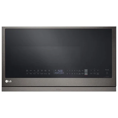 Open Box - LG Over-The-Range Microwave 2.1 Cu. Ft. - PrintProof Black Stainless Steel