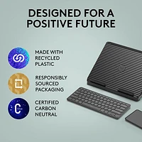 Logitech Casa Pop-Up Desk Kit with Laptop Stand, Keyboard & Touchpad for Laptop/MacBook (10-17