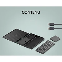 Logitech Casa Pop-Up Desk Kit with Laptop Stand, Keyboard & Touchpad for Laptop/MacBook (10-17