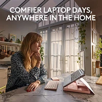 Ensemble bureau escamotable Casa de Logitech avec support pour portable, clavier et pavé tactile pour portable/MacBook (10 à 17 po) - Rose