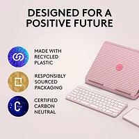 Ensemble bureau escamotable Casa de Logitech avec support pour portable, clavier et pavé tactile pour portable/MacBook (10 à 17 po) - Rose