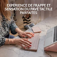 Ensemble bureau escamotable Casa de Logitech avec support pour portable, clavier et pavé tactile pour portable/MacBook (10 à 17 po) - Rose