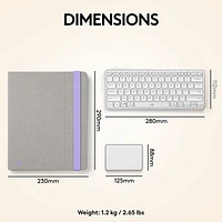 Ensemble de bureau relevable Casa Pop-Up Desk de Logitech - Sable/Blanc cassé