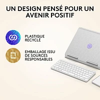Ensemble de bureau relevable Casa Pop-Up Desk de Logitech - Sable/Blanc cassé
