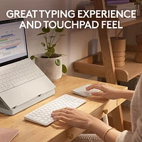 Ensemble de bureau relevable Casa Pop-Up Desk de Logitech - Sable/Blanc cassé