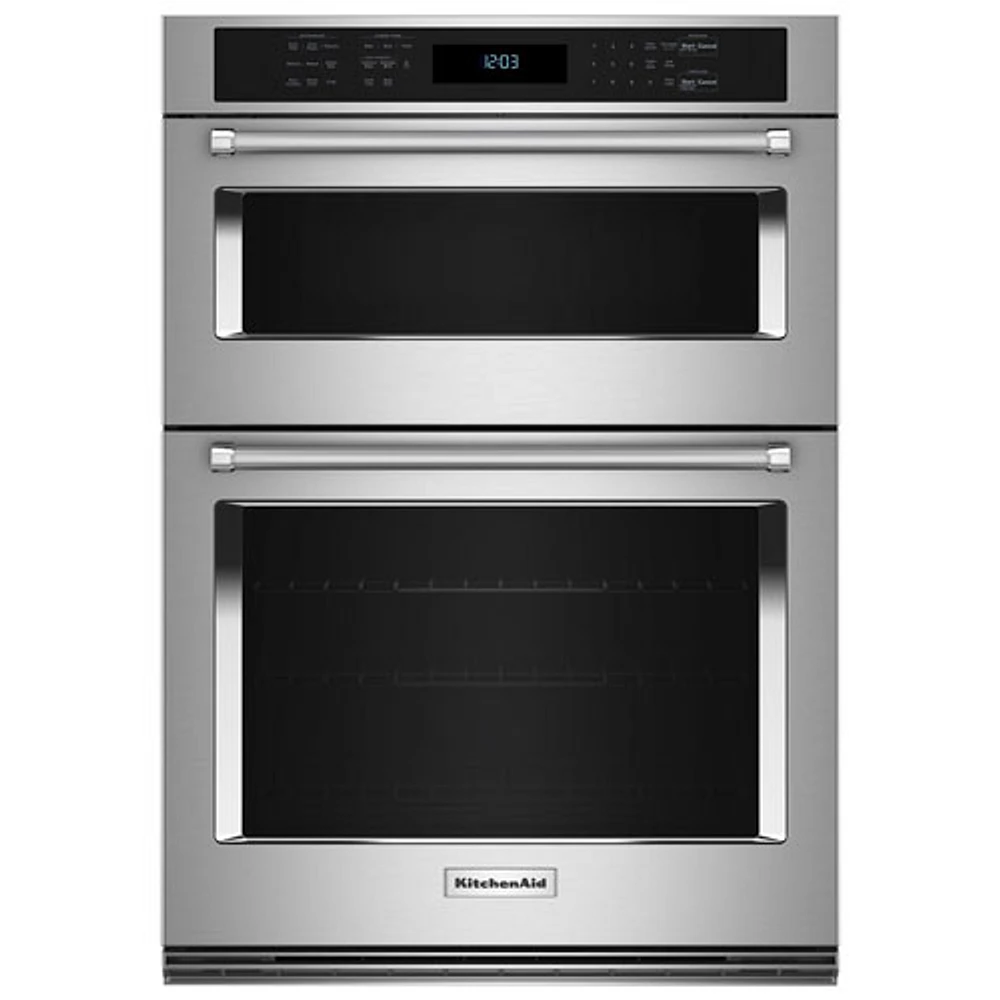 Kitchenaid 30" 6.4 Cu. Ft. Combination True Convection Electric Wall Oven (KOEC530PPS) - Stainless