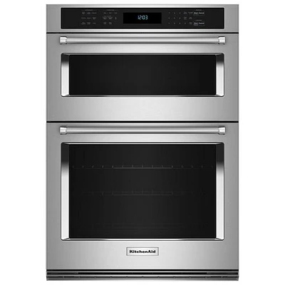 Kitchenaid 30" 6.4 Cu. Ft. Combination True Convection Electric Wall Oven (KOEC530PPS) - Stainless