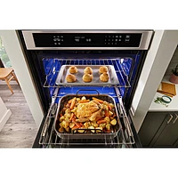 Kitchenaid 30" 6.4 Cu. Ft. Combination True Convection Electric Wall Oven (KOEC530PPS) - Stainless