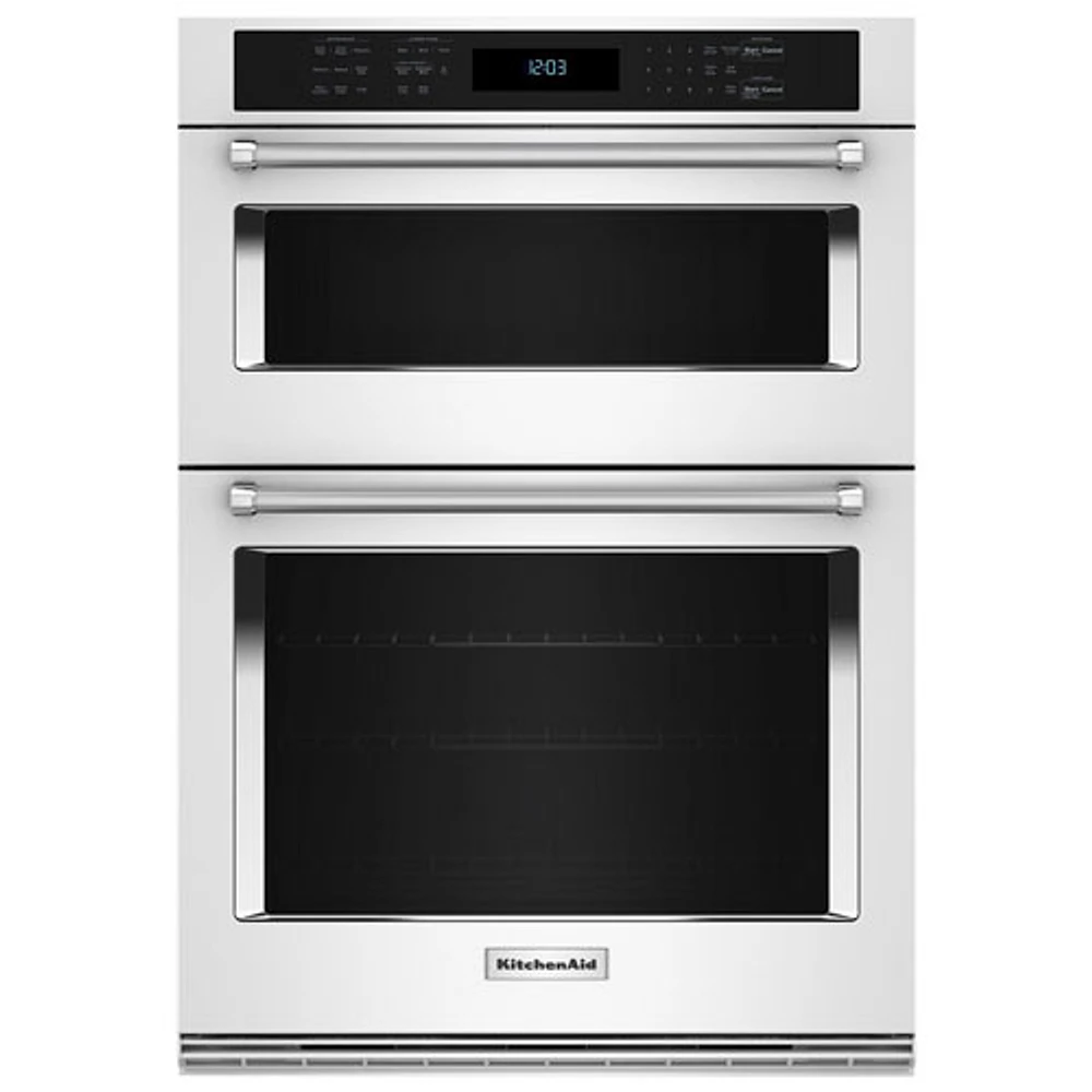 Kitchenaid 30" 6.4 Cu. Ft. Combination True Convection Electric Wall Oven (KOEC530PWH) - White