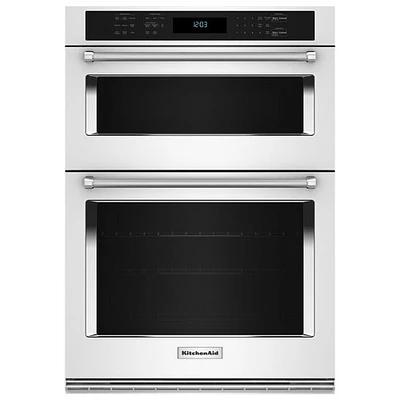 Kitchenaid 30" 6.4 Cu. Ft. Combination True Convection Electric Wall Oven (KOEC530PWH) - White