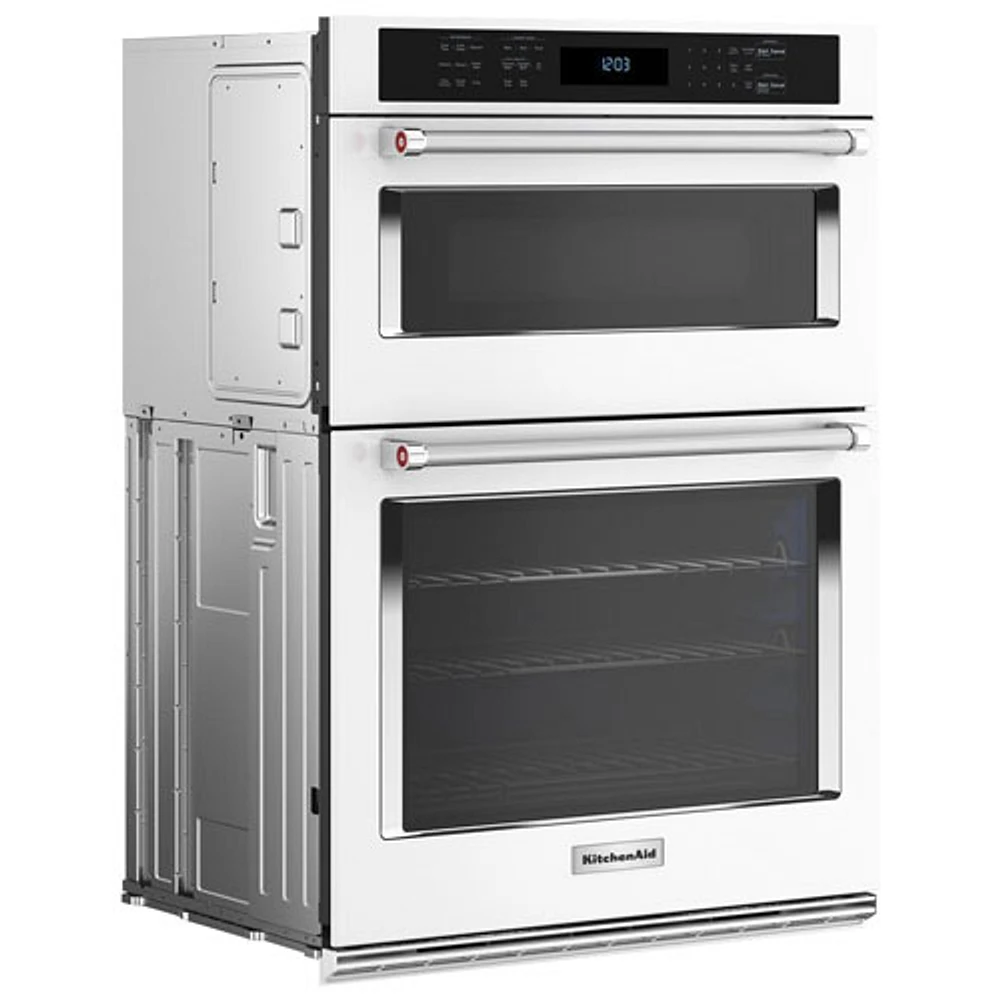 Kitchenaid 30" 6.4 Cu. Ft. Combination True Convection Electric Wall Oven (KOEC530PWH) - White