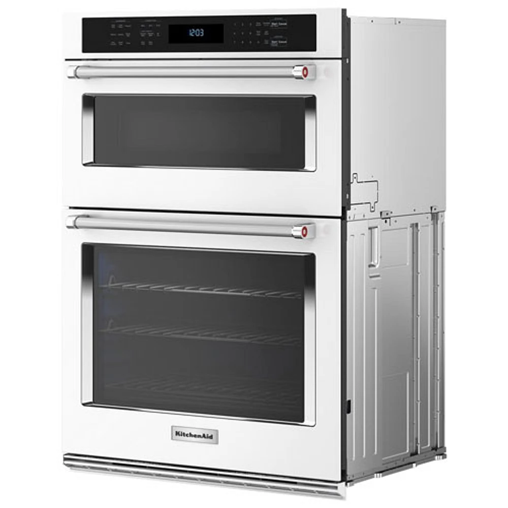 Kitchenaid 30" 6.4 Cu. Ft. Combination True Convection Electric Wall Oven (KOEC530PWH) - White