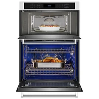 Kitchenaid 30" 6.4 Cu. Ft. Combination True Convection Electric Wall Oven (KOEC530PWH) - White