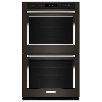 Kitchenaid 30" 10 Cu. Ft. Double True Convection Electric Wall Oven (KOED530PBS) - Black Stainless Steel