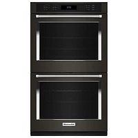 Kitchenaid 30" 10 Cu. Ft. Double True Convection Electric Wall Oven (KOED530PBS) - Black Stainless Steel