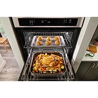 Kitchenaid 30" 10 Cu. Ft. Double True Convection Electric Wall Oven (KOED530PBS) - Black Stainless Steel