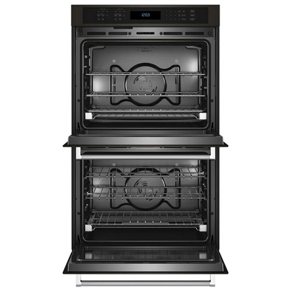 Kitchenaid 30" 10 Cu. Ft. Double True Convection Electric Wall Oven (KOED530PBS) - Black Stainless Steel