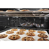 Kitchenaid 30" 6.4 Cu. Ft. Combination True Convection Electric Wall Oven (KOEC530PBS) - Black Stainless Steel