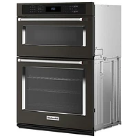 Kitchenaid 30" 6.4 Cu. Ft. Combination True Convection Electric Wall Oven (KOEC530PBS) - Black Stainless Steel